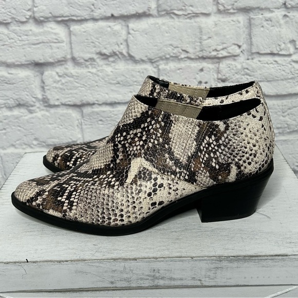 Steve Madden Lottie Snake Print Ankle Booties - Picture 6 of 15